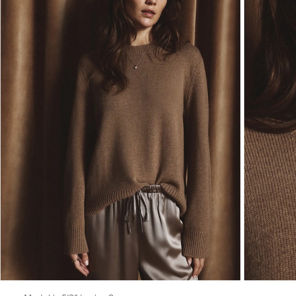 Quince Mongolian Cashmere Oversized Crewneck Sweater
